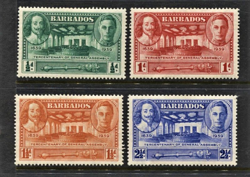 STAMP STATION PERTH  Barbados #202-206 Kings Assembly Chamber - MLH CV$15.00
