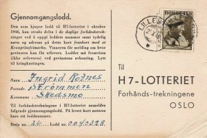 Norway 1946 Lillestrom Cancels Stamp Card to Oslo Ref 45653 
