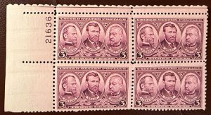 Scott #787 plate block F/VF MNH