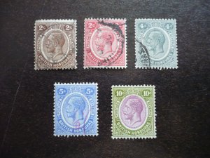 Stamps - British Honduras - Scott# 93-98 - Used Part Set of 5 Stamps