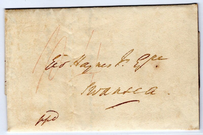 GB WALES Cover *LLANNELLY/ 224* Mileage Swansea 1821{samwells-covers} PE261 