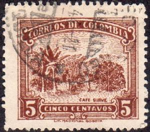 Colombia 442 - Used - 5c Coffee Cultivation (1936)