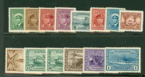 CANADA #249-62 Complete set, og, LH, VF, Scott $126.85