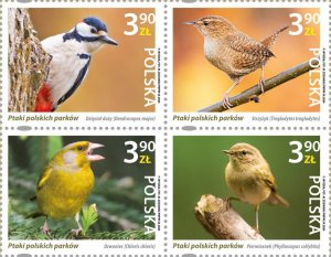 Poland 2024 MNH Stamps Birds of Polish Parks