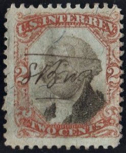 R135 2¢ Third Issue Documentary Stamp (1871) Used