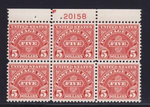 J78 TOP plate block VF-XF OG never hinged nice color cv $ 600 ! see pic !