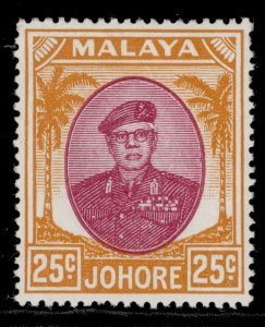 MALAYSIA - Johore GVI SG142, 25c purple & orange, NH MINT.