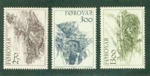 FAROE ISLANDS 149-51 MNH CV $6.15 BIN $3.25