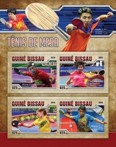 GUINE BISSAU 2016 SHEET TABLE TENNIS TENIS DE MESA PING PONG SPORTS gb16505a