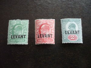 Stamps-Great Britain Offices in Levant- Scott# 15,16,18 -  MNH Set of 3 Stamps