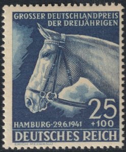 Sc# B191 Germany 1941 Race Horse semi postal MNH single set CV $13.00