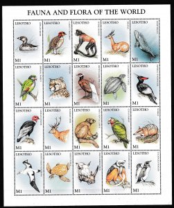 Lesotho - ANIMALS - S.S. - MNH