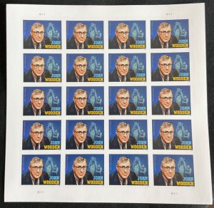 US #5833a MNH Imperf NDC Sheet of 20 John Wooden (.68) L47