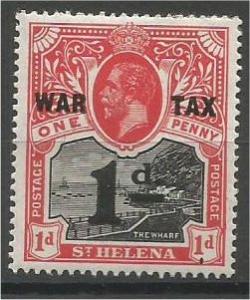 ST. HELENA, 1919, MH 1p + 1p, Overprinted War Tax, Scott MR2