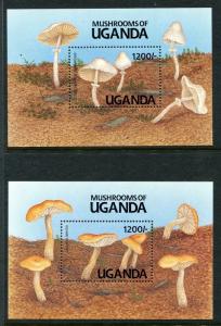 Uganda 968-969,  MNH, Mushrooms Fungi 1992. x18601