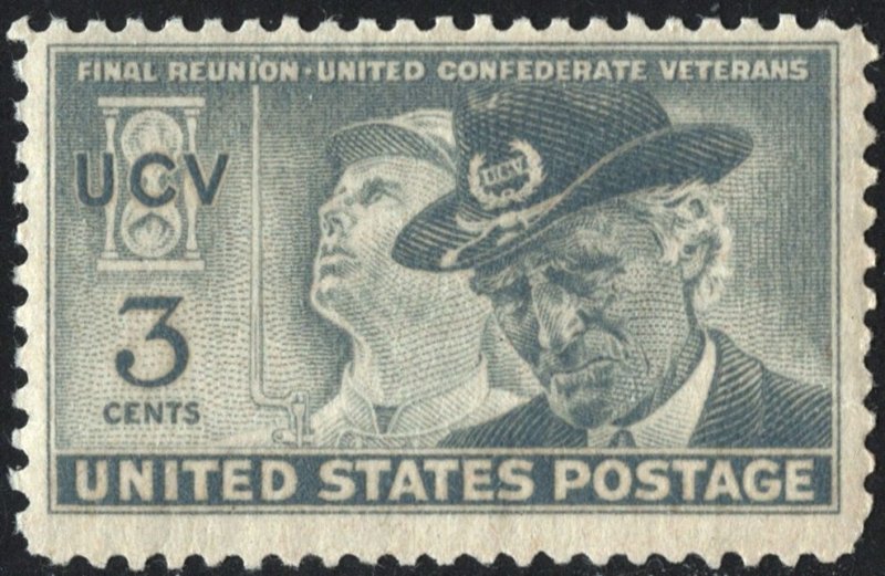 SC#998 3¢ United Confederate Veterans Single (1951) MNH