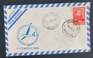 1968 Pehuajo Buenos Aires Argentina First Flight Airmail  Cover FFC To Merlo