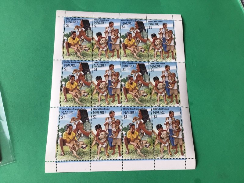 Nauru Childs Best Friend Dogs mint never hinged  stamps sheet  55469