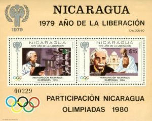 Nicaragua Olympics Lot 3 , 1 souvenir sheet