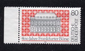 Germany 1985 80pf Stock Exchange, Scott 1447 MNG, value = $1.20