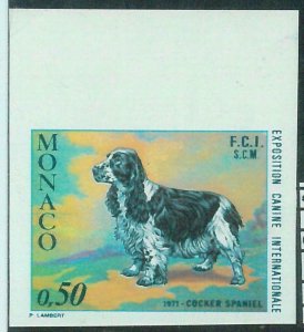 83896 - MONACO - STAMPS: Dallay  # 895 IMPERF N/D - MNH Dogs 1971 Cocker Spaniel
