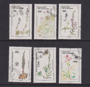 Cyprus  Turkish   #288-293   cancelled   1990   flowers