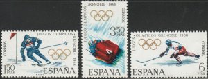 Spain, #1509-1511 Unused, From 1968