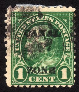 1924, Canal Zone 1c, Used, Sc 71