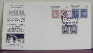 2470   CANADA   # 754, 755, 756   FDC,   1978   Capex '78         CV$ 6.60