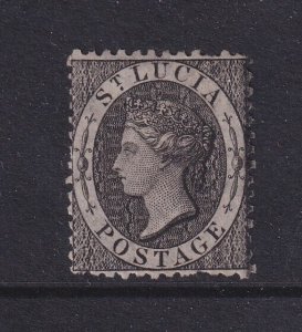 St. Lucia, Scott 7 (SG 11x), MNG (no gum), Watermark Reversed