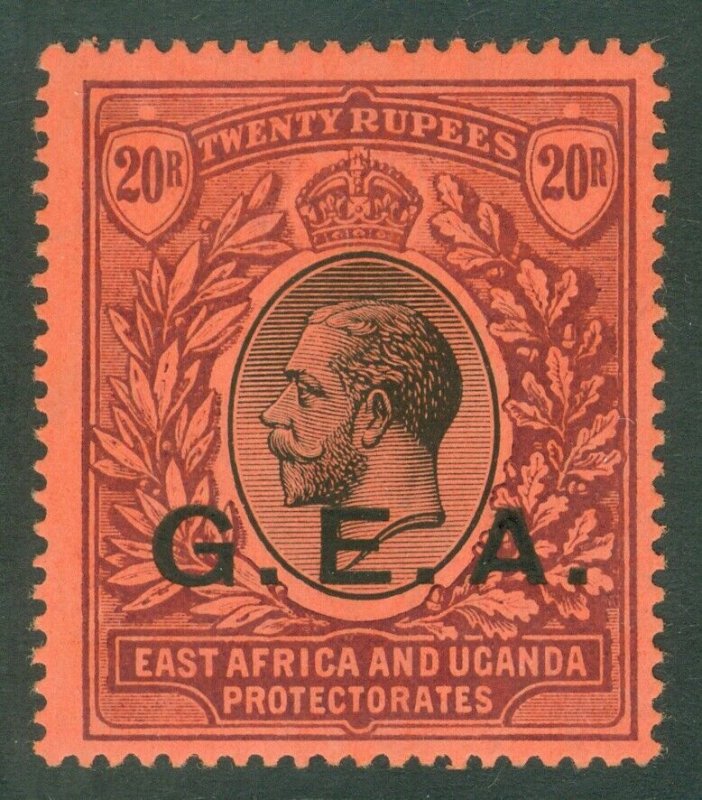 SG 61 Tanganyika GEA. 1917-21. 20r black & purple/red. A fine fresh mounted... 