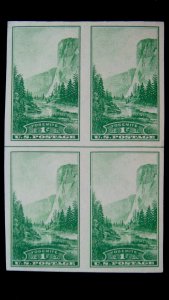 US - SCOTT#756 - BLK 4 - CENTER LINE - MNH - CAT VAL $27.50