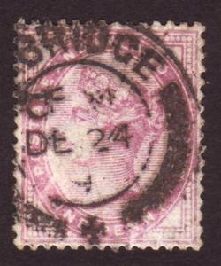 Great Britain 1881 Sc#89 1d Queen Victoria Die2 Queens USED.
