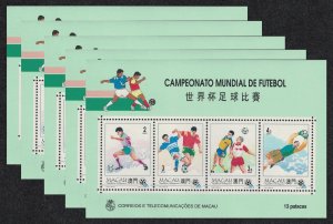 Macao Macau World Cup Football Championship USA 5 MSs 1994 MNH SC#734a