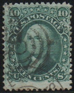MALACK 89 F-VF, target and town cancels, robust color! c3718