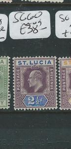 ST LUCIA (P0408B) KE 2 1/2D SG60  MOG