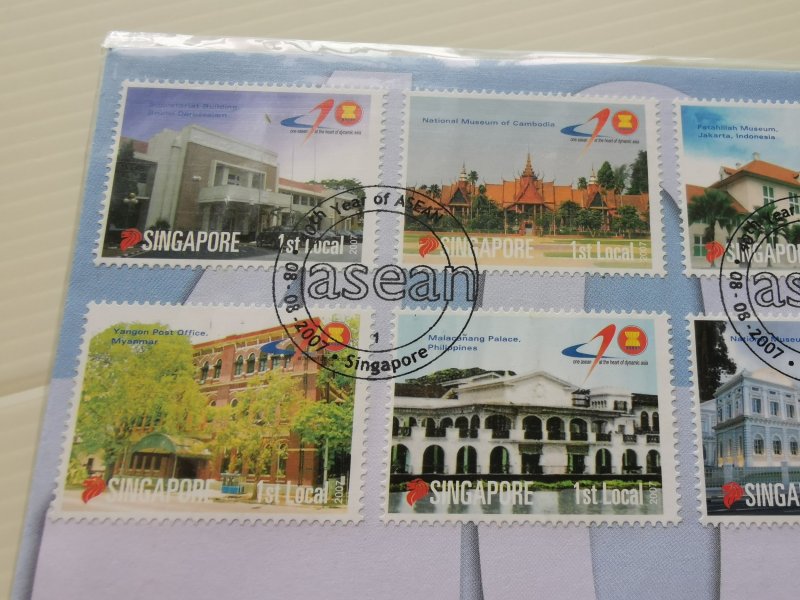 SINGAPORE 2007 FDC - 40 YEARS OF ASEAN.