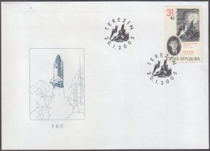 CZECHOSLOVAKIA Sc # 3261 FDC MOONSCAPE PAINTING, by PETR GINZ, in THERESIENSTADT