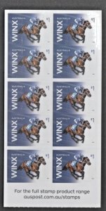 Australian Stamps 2018 Winx $1 Booklet 10 Peel Stick stamps Horse Racing 26 Cons