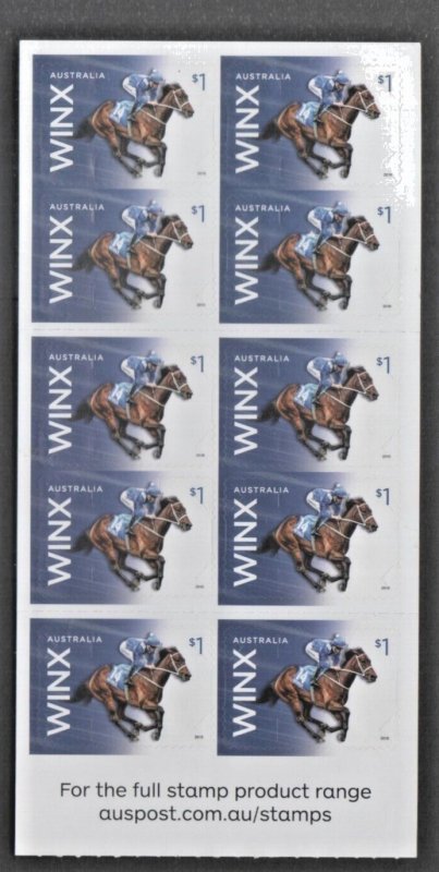 Australian Stamps 2018 Winx $1 Booklet 10 Peel Stick stamps Horse Racing 26 Cons