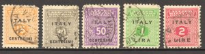 Italy-AMG Scott 1N1,1N3-4,1N6-7 UHR - 1943 1st Allied Military Government Issues