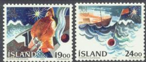 ICELAND 669-70 MNH 1988 CHRISTMAS