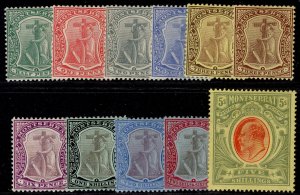 MONTSERRAT QV SG35-47, 1908-14 EDVII collection, M MINT. Cat £204. includes 40a