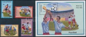 Uganda stamp Football World Cup set + block MNH 1990 Mi 643-646 + Mi 90 WS223669