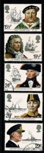 GB 1982 Maritime Heritage. Set of 5 values. Fine Used. SG 1187-1191