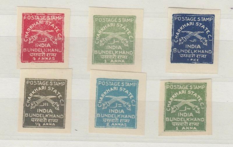 India Charkhari 1930/45 Collection Of 6 Imperf To 4A MLH J4592