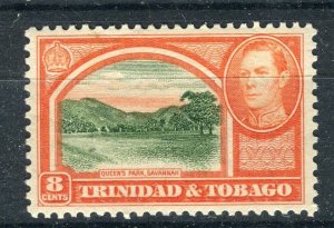 TRINIDAD TOBAGO; 1938 GVI Pictorial issue Mint MNH Unmounted Shade of 8c.