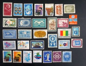 UNITED NATIONS  Lot of 32 old stamps  USED
