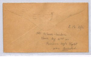GB Air Mail Cover FIRST FLIGHT Birmingham London Poste Restante 1934 ZN11