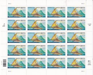 Sc# 3389 2000 U.S 33¢ America Somoa full sheet MNH CV $21.00